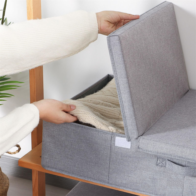 Ebern Designs Fabric Underbed Storage, Grey