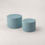 Ensemble de 2 tables gigognes en MDF, table basse ronde artisanale pour salon/espace détente, bleue-742483285