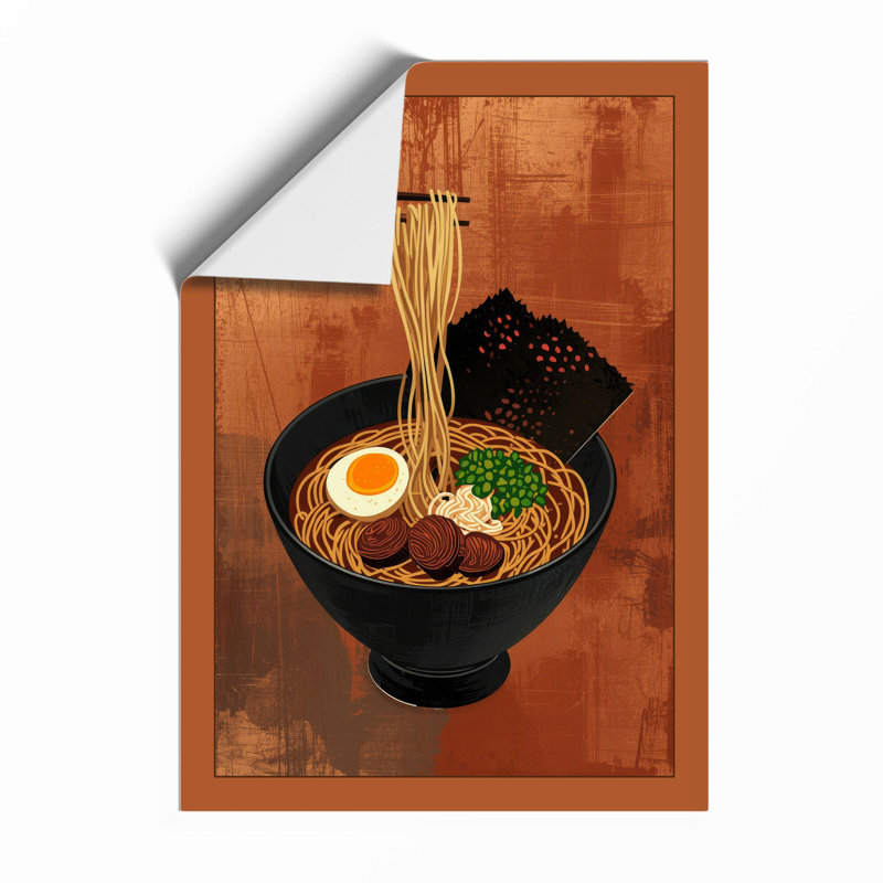 Bowl of Ramen Modern - Framed Print, A3 - 42.0 x 29.7 cm, Unframed