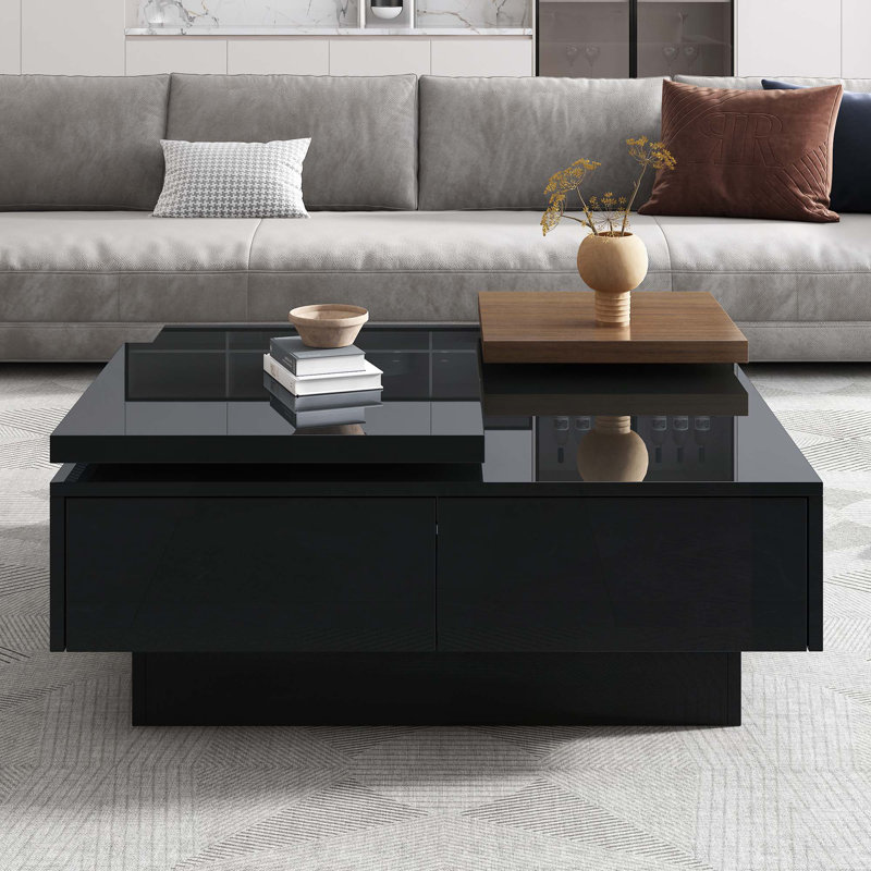 Table basse moderne carrée, Noir