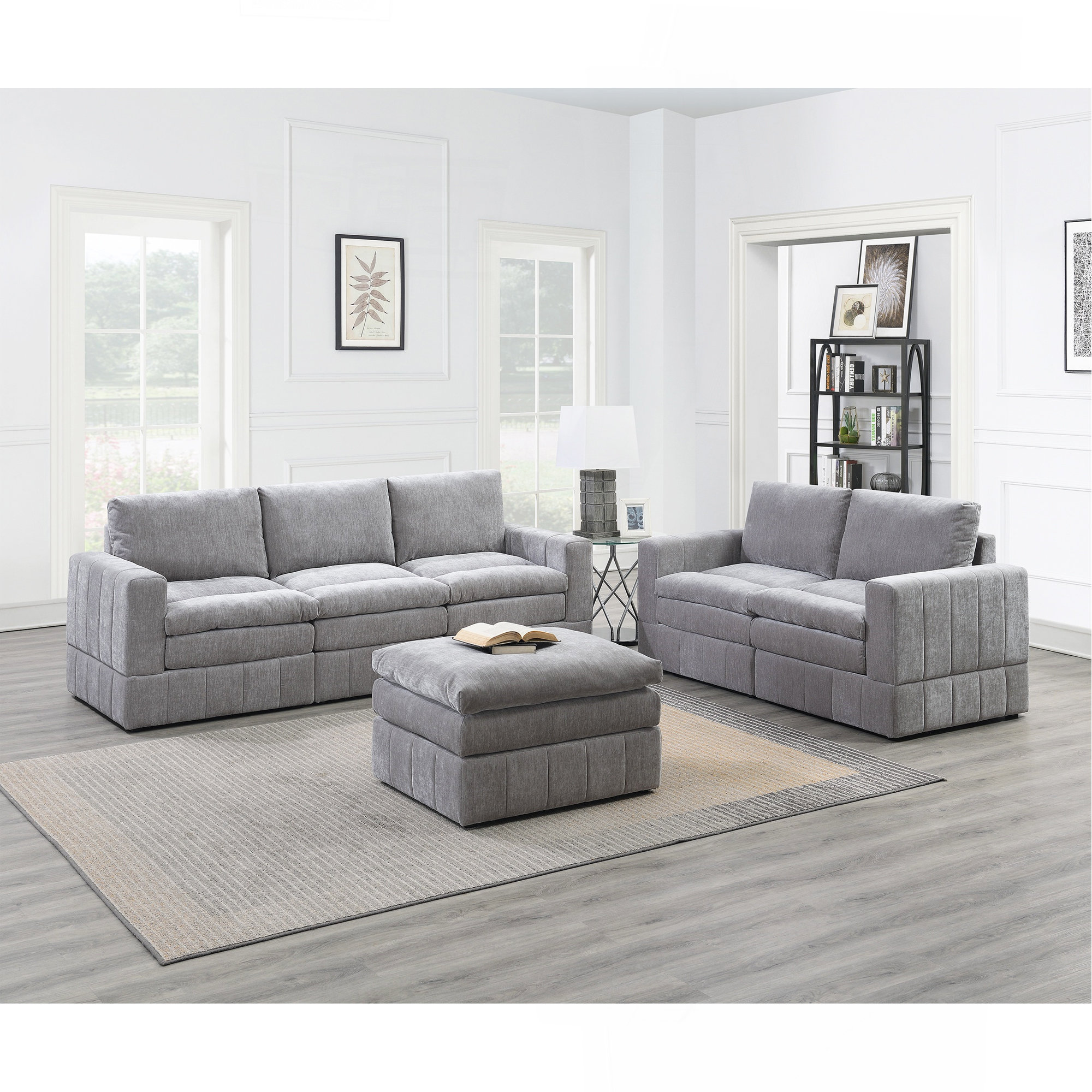 Latitude Run® Contemporary 6Pc Set Modular Sectional Set 4X One Arm ...