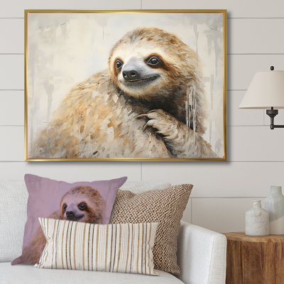 «Thoughtful Sloth I» sur toile