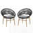 Dark Gray Cushion/Teak Frame