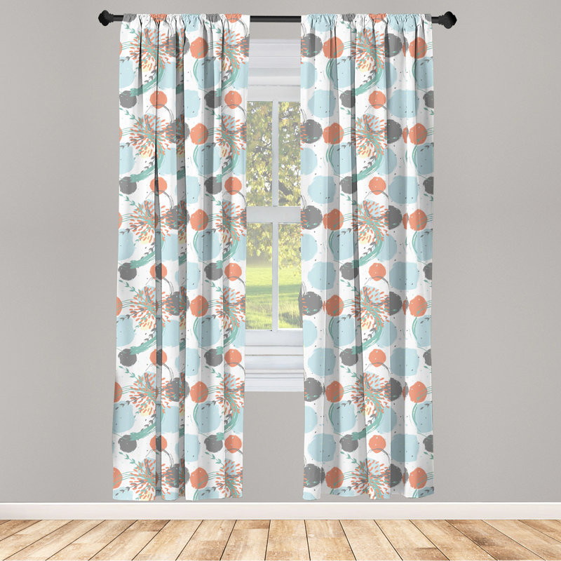 Panneaux de rideaux semi-transparents avec passe-tringle, 28 po x 84 po