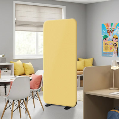 Cloison debout, cloison d'intimité d'espace, panneau mural portatif pour studio, bureau, maison, salle de classe, résistance aux rayures, 29 po x 65 po, beurre