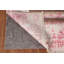 Tapis rayé rose 7 x 9