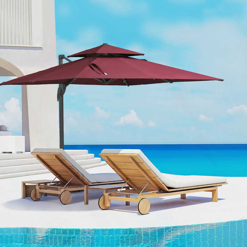 Parasol de patio polyvalent pour tous les temps, rehaussant votre expérience extérieure, Rouge
