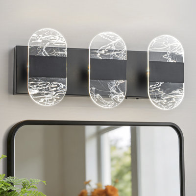 Éclairage pour salle de bain 3 lumières à DEL à intensité variable 3 lumières Aidyn
