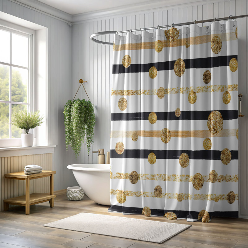 Rideau de douche Sparkle Fest - Premium 134, H 74 po x l 71 po