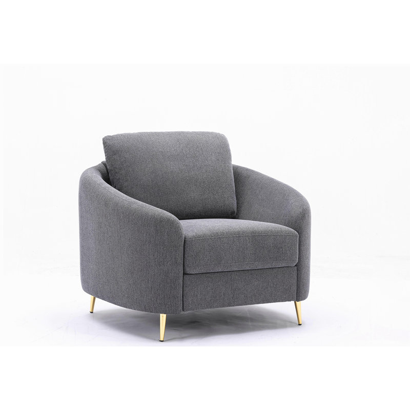 Chaise d'appoint à structure en bois avec pieds en métal