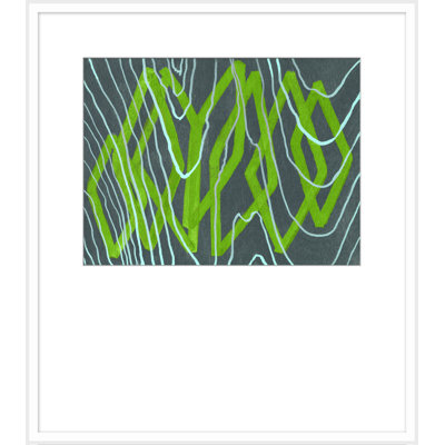 «Stain Stacks 1» par Christopher Kennedy - Peinture sur papier encadrée