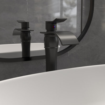 Waterfall Single Hole Single-Handle Vessel Bathroom Faucet