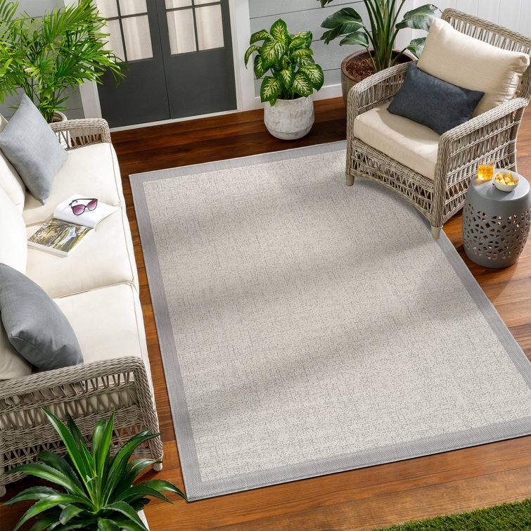 Durlston Indoor & Outdoor Boho Rug Ivory/Grey