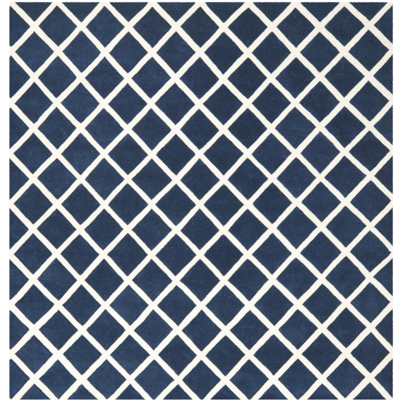 Teresita Hand Tufted Wool Geometric Rug, Square 7'