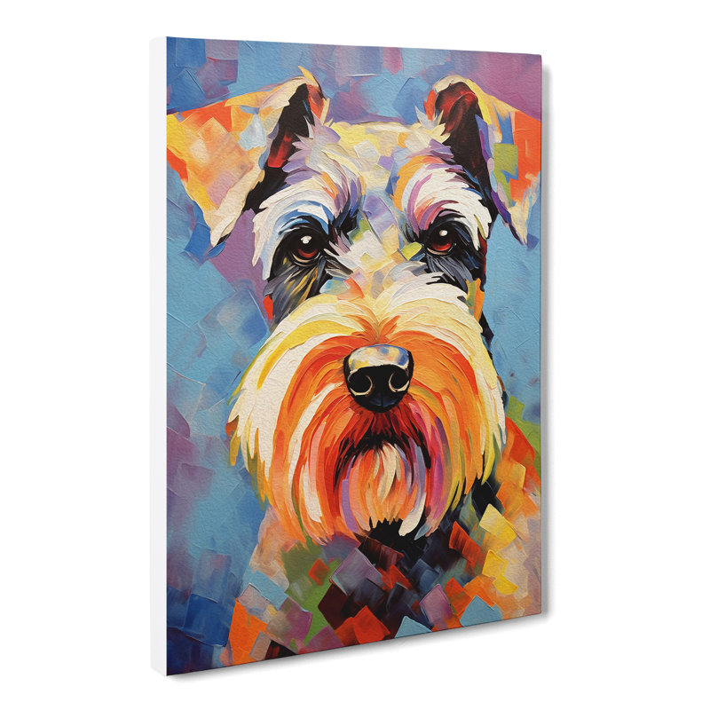 Schnauzer Abstract - Wrapped Canvas, 50cm H x 35cm W x 3cm D