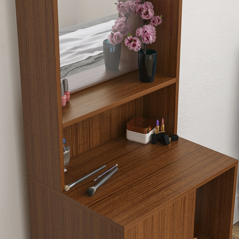 Muskoka Dressing Table with Mirror, Walnut