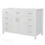 Meuble-lavabo 47 po sans lavabo, armoire seulement, 2 portes et 8 tiroirs, système de fermeture en douceur, design classique, blanc-599922278-599922281