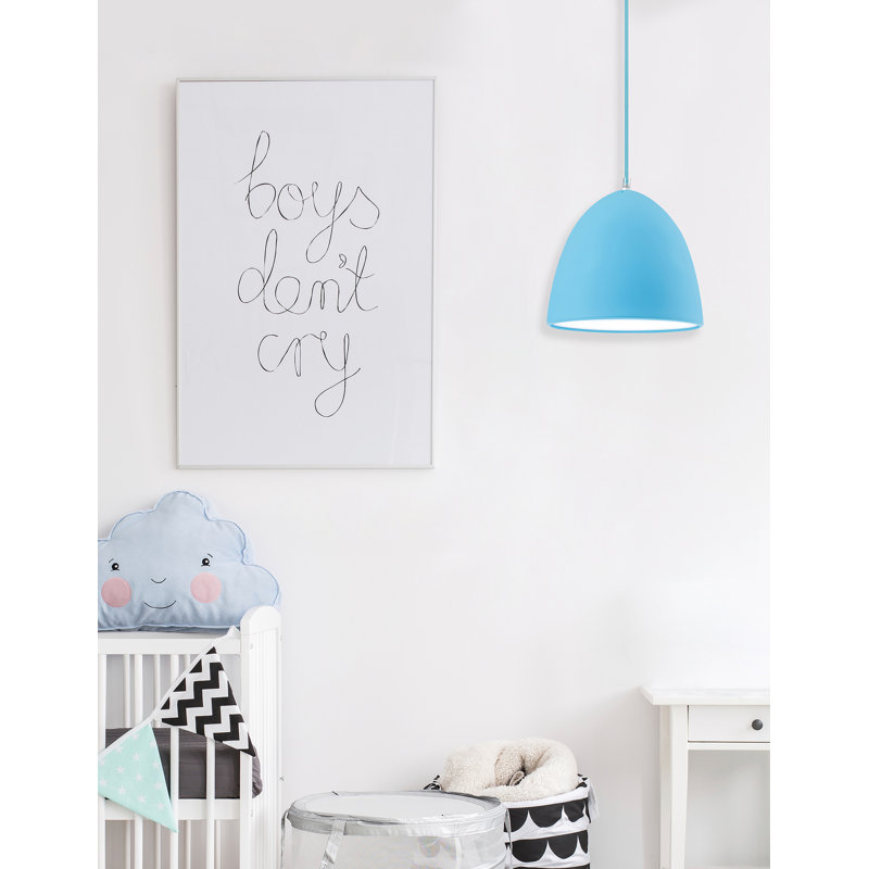 1 - Light LED Dome Pendant, Blue