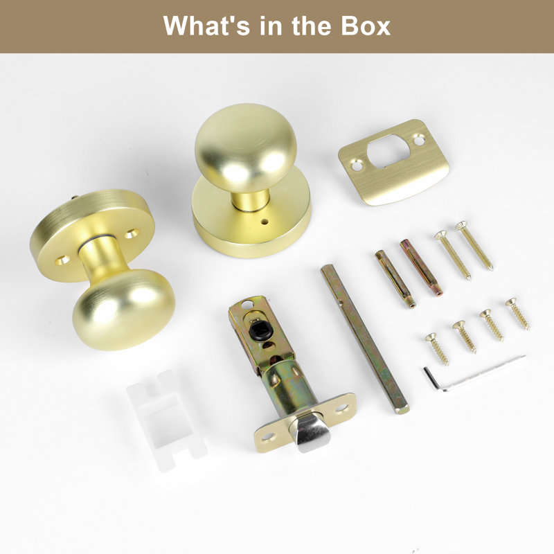 Boutons de porte en métal Coolnews, Laiton satiné