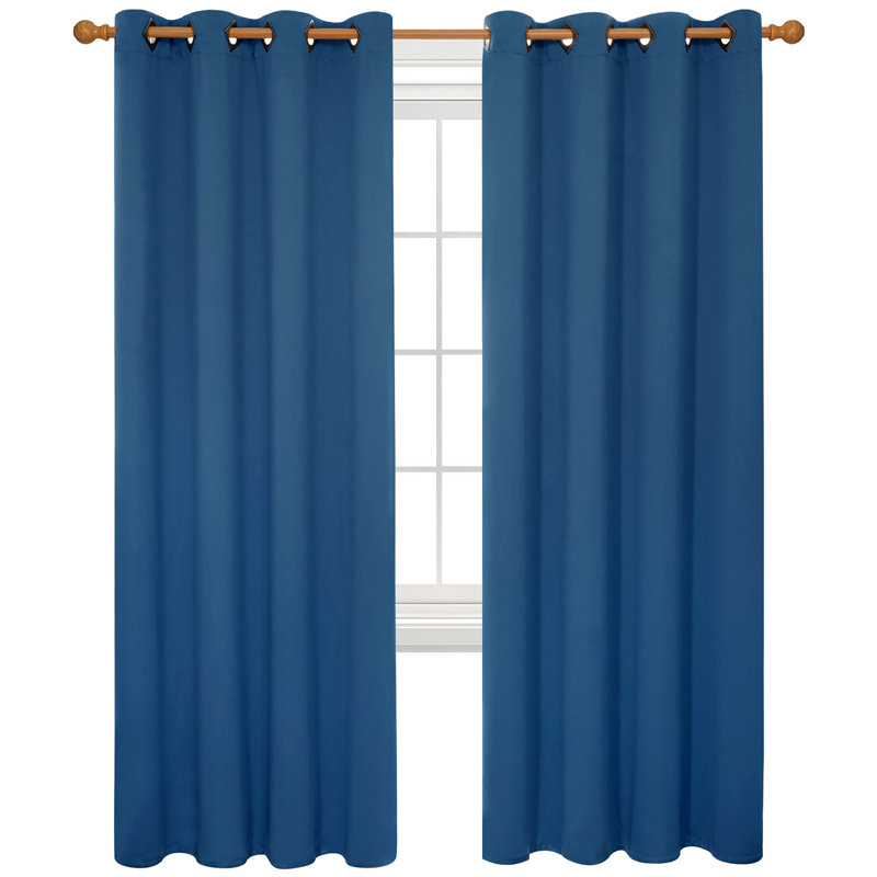 Egremt Room Darkening Curtains / Drapes Pair, 52" W x 72" L, Lavender