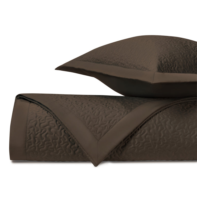 Egyptian Certified Cotton Coverlet Set, Chocolate, Queen Coverlet + 2 Standard Shams