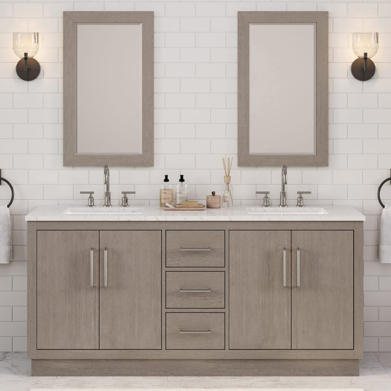 Hugo 72'' W Double Vanity, Chrome