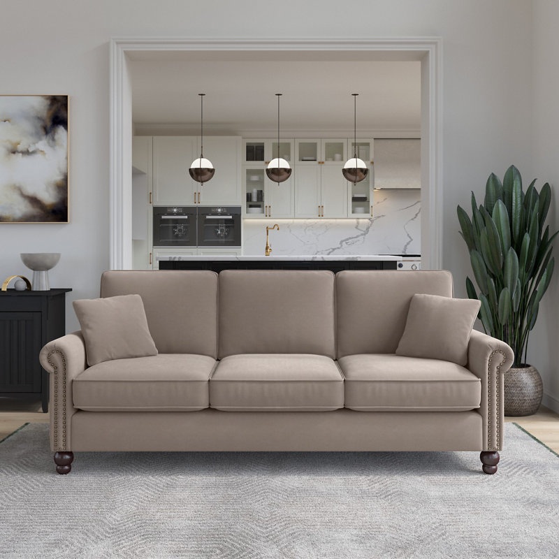 Canapé Angilee Coventry 73W, H 35,75 po x l 85,04 po x P 33,46 po, Gris anthracite