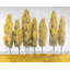 Napperon abstrait arbres jaunes - gris