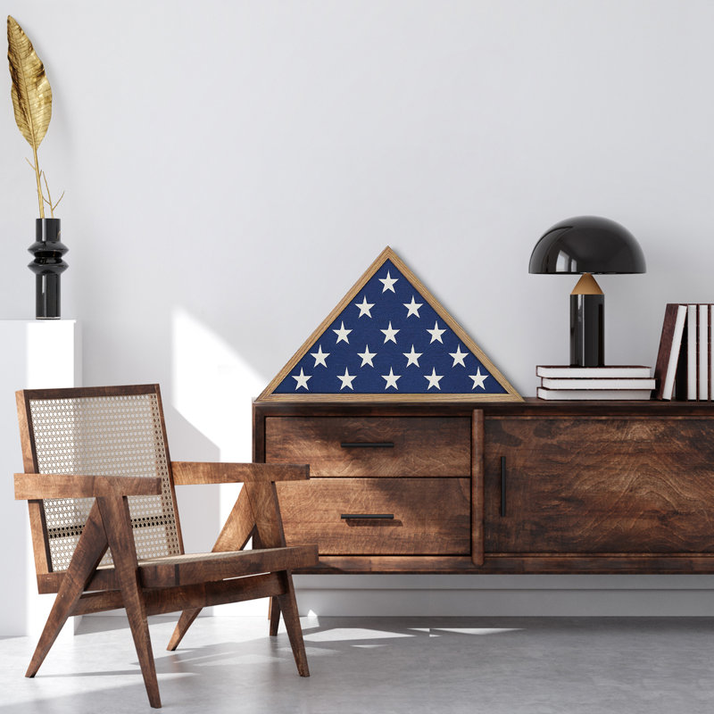 Grande vitrine pour enterrement - convient aux drapeaux pliés de 5 po x 9,5 po - Élégante vitrine de drapeau militaire - Housse en plexiglas