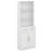Tall Storage Cabinet, Bathroom Floor Storage Cabinet With 2 Drawers, Adjustable Shelves, Three-Layer Open Shelf-114201703