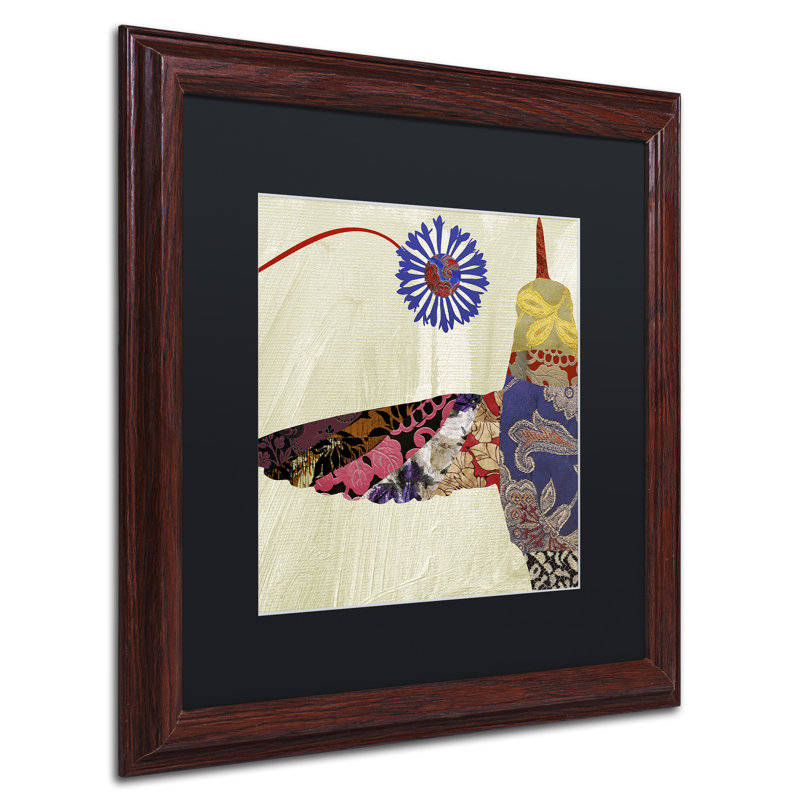 «Hummingbird Brocade I» par Jadaya, impression encadrée, Noir, H 16 po x l 16 po x P 0,5 po