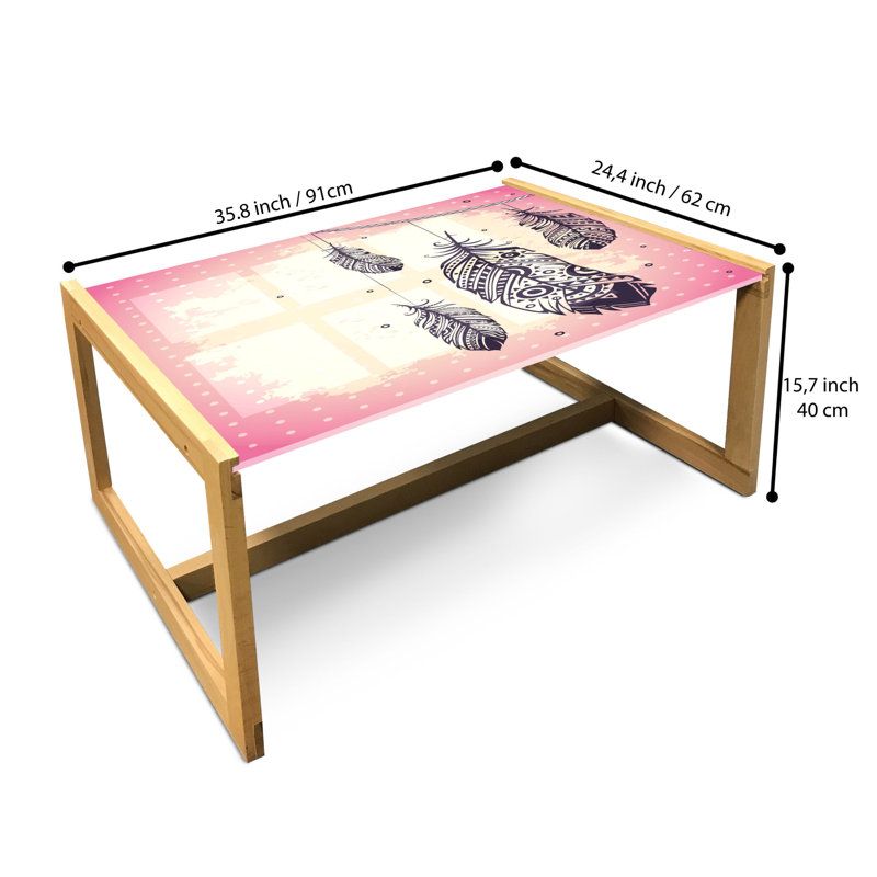 Jaihao Sled Coffee Table, 40cm H x 91cm W x 62cm D