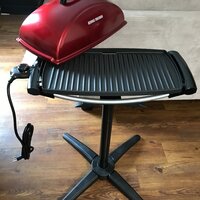 IndoorOutdoor 12+ Serving Rectangular Electric Grill - Red