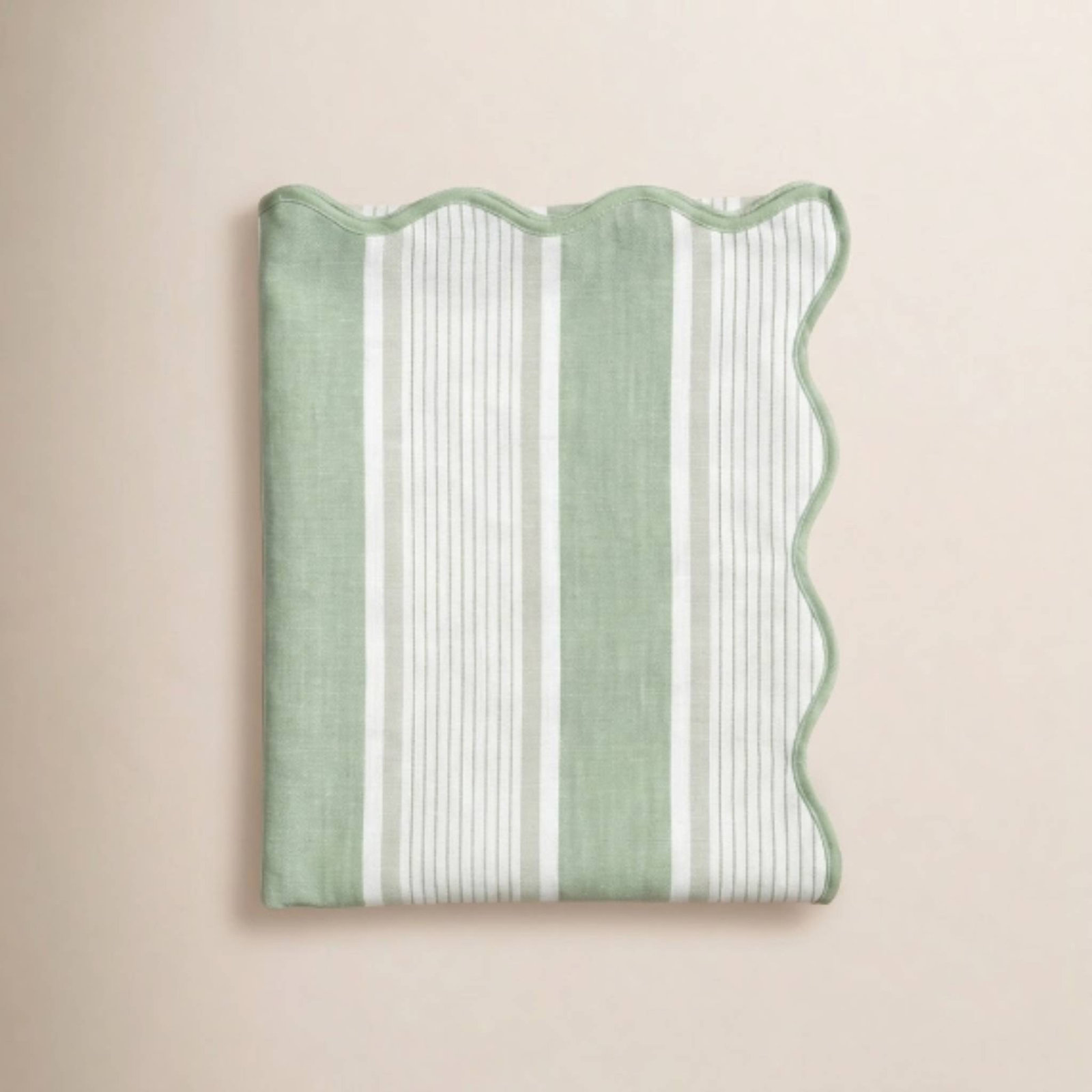 Cabana Stripe 90" Table Runnner, Seagrass