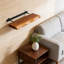 Ensemble de 2 tablettes murales flottantes fabriquées à la main avec tablettes dissimulées pour la salle de bain rustique
