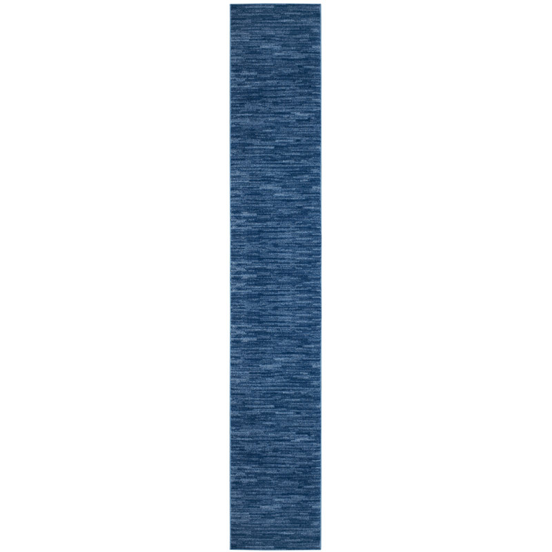 Nourison Essentials Navy/Blue Indoor/Outdoor Area Rug, Runner 2'2" x 12'