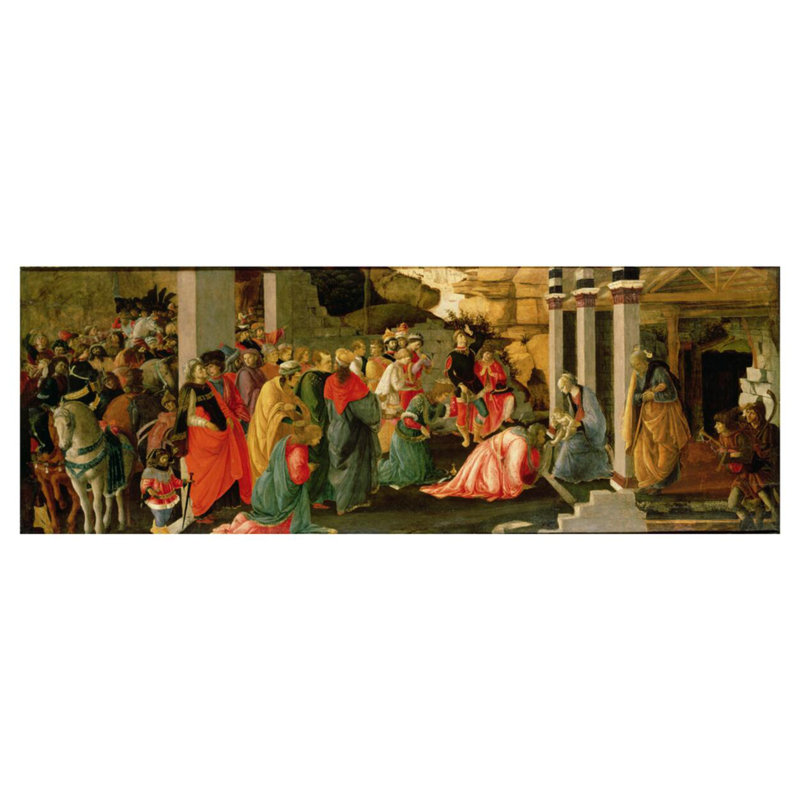 «Adoration of the Magi» par Sandro Botticelli - Estampe numérique, H 32 po x l 40 po