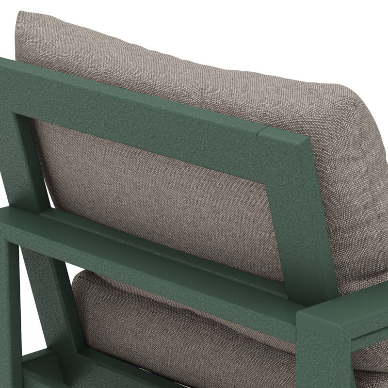 Méridienne d'extérieur POLYWOOD, Tweed usé, Vert