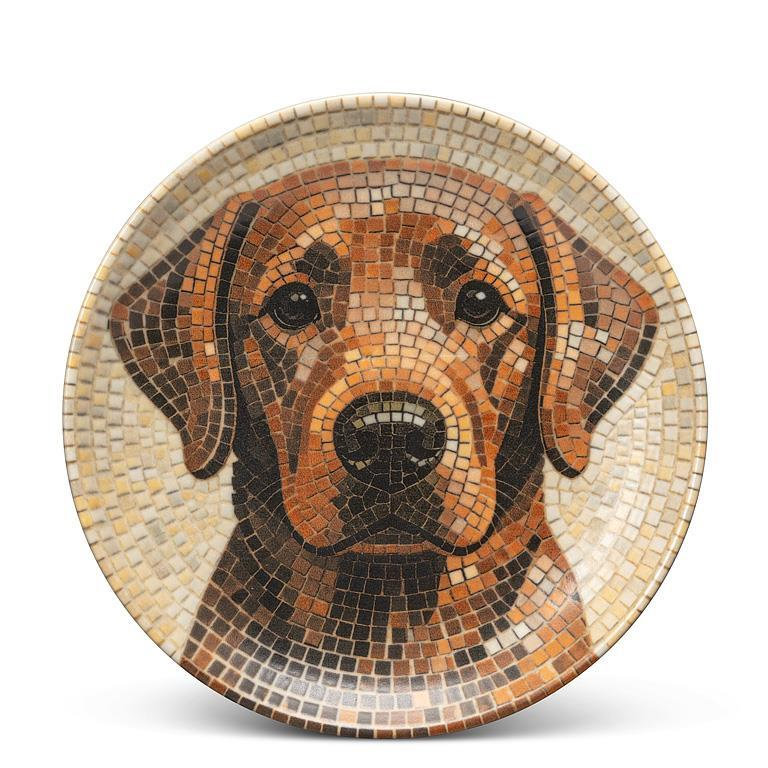 Labrador Mosaic Small Plate