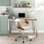 Chaise de bureau en noyer et crème