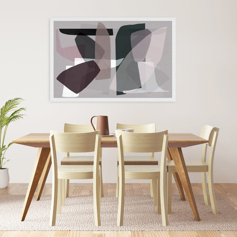 Reproduction d'art mural abstrait contemporain discret, 32" H x 48" W