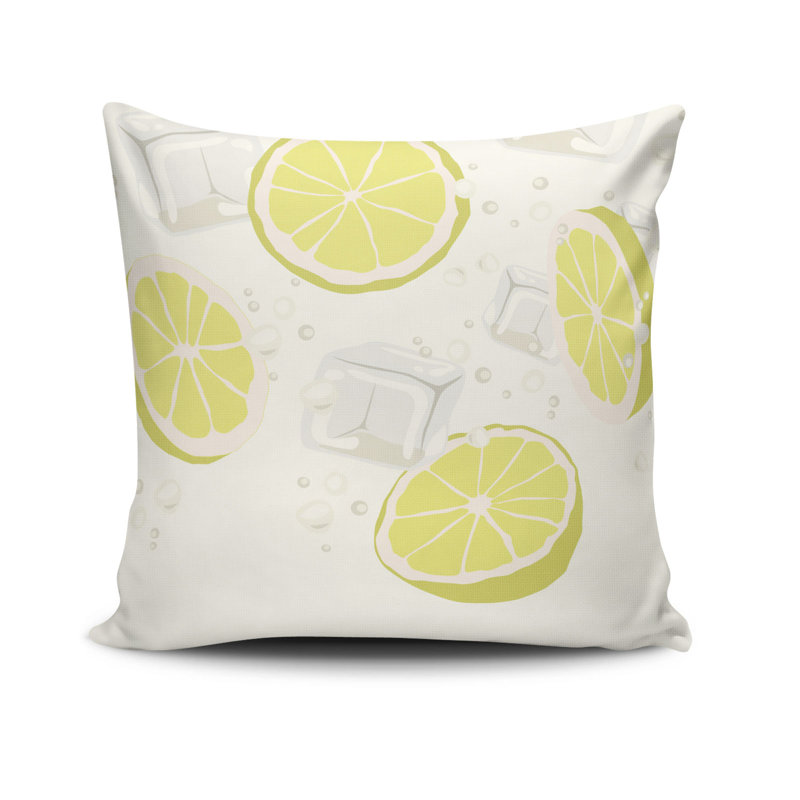 Coussin décoratif Cecilja, 17,0 x 17,0 pouces, 50% coton / 50% polyester, lavable à la machine, repassable, rembourrage en silicone, fermeture à glissière dissimulée | Coussin décoratif doux et élégant pour le salon, la chambre à coucher et le bureau