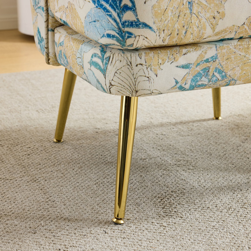 Fauteuil d'appoint en tonneau 2 pièces avec coussin lombaire