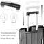 Ensemble de 3 valises extensibles à coque rigide en ABS avec double pivot, ensemble de bagages avec serrure TSA (20/24/28 pouces)