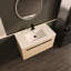 Ensemble de meuble-lavabo de salle de bain en chêne avec comptoir en résine 36 po, 2 portes Oak