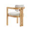 Chaise d'appoint rembourrée en bois avec accoudoirs-114201773