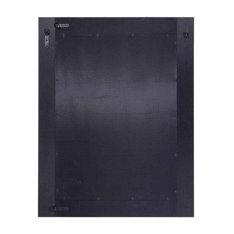 Cross Stitch Beveled Wall Mirror, Gray