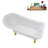58" Streamlin Clawfoot Tub,Tray,Drain, Clawfeet-101628929-102219865
