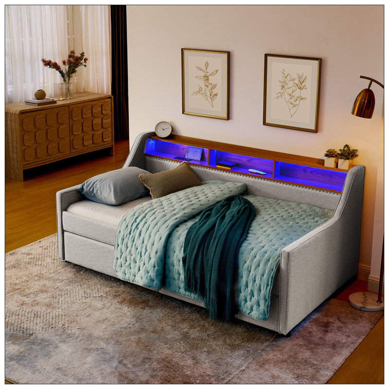 Lit pour chambre à coucher, Beige