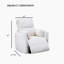 Fauteuil inclinable électrique de style contemporain avec accoudoirs courbés et courbés à finition blanche-353476091